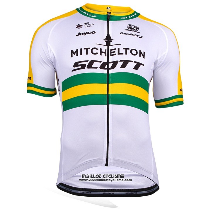 2018 Maillot Ciclismo Mitchelton Scott Champion Australie Manches Courtes et Cuissard